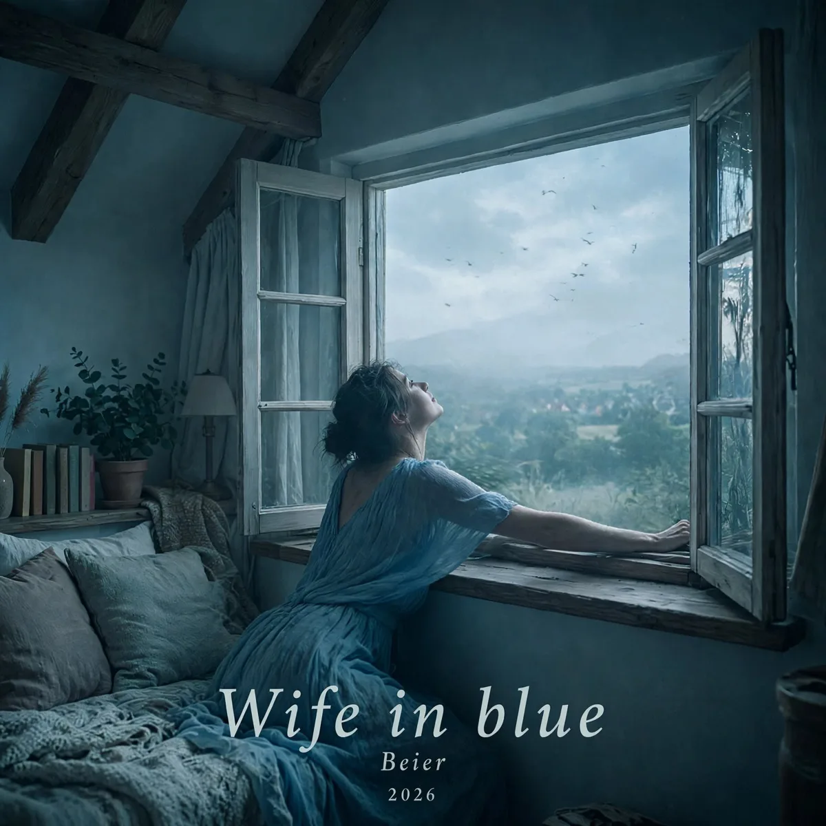 Wife in blue cover art